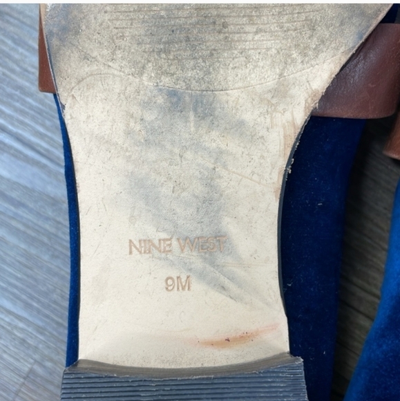 Nine West Women's Navy and Brown Huff Loafer Flats.  Sz 9 - Picture 9 of 9